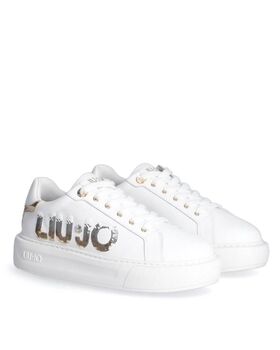 Women Sneakers Liu Jo Sport Fase 1 Kylie 22 Calf Leather/Sequins BF3127PX077 1111 white 