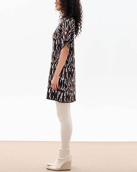 Women Dress Ioanna Kourbela "Painted Illusion" Mini Fully-Fashioned W235601 13287-printcaramel 