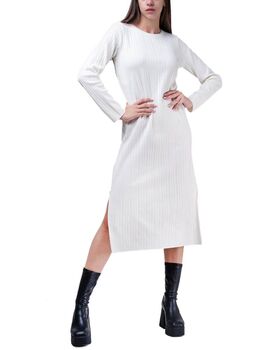 Women Dress Ioanna Kourbela "Constructed Lines" Midi W235703 13302-vanilla 