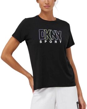 Women T-Shirt Dkny Logo DP1T8816 710M black tulip 