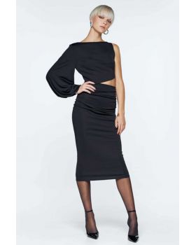 Spell - Pencil Dress with Ruffle   