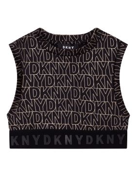 Παιδική Αμάνικη Crop Μπλούζα DKNY - 5S25 K