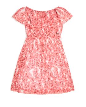 Παιδικό Έξωμο Φόρεμα Guess - 06WA Pleated Chiffon Ss