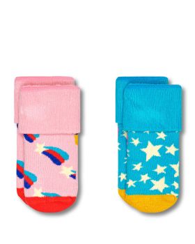 Βρεφικές Κάλτσες Happy Socks 2 Ζευγάρια - Kids Shooting Star Terry