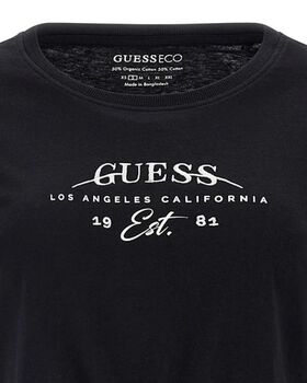 Γυναικεία Κοντομάνικη Μπλούζα Guess - Ss Rn Piercing