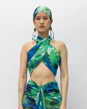 Mallory The label - Medusa Scarf Top With Back Neck Tie 