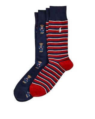 Ανδρικές Κάλτσες Polo Ralph Lauren 2 Ζευγάρια - Aob/Stripe-Crew