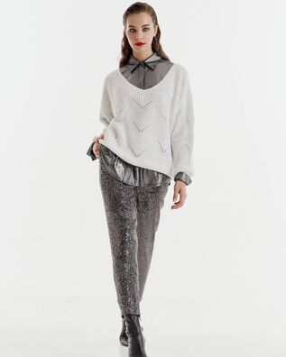 Access - 8076 Knitted Sweater With V Neckline