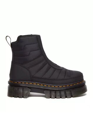 Dr Martens - Audrick Chelsea Qltd Rubberised Leather & Warm Quilted Booties