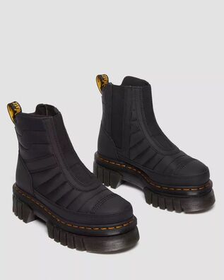 Dr Martens - Audrick Chelsea QLTD Rubberised Leather & Warm Quilted Booties