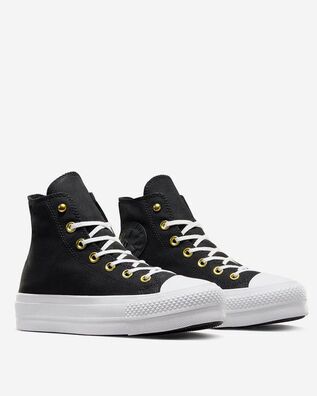 Women Sneakers Converse Chuck Taylor All Star Lift A05453C 001-black/white/gold 