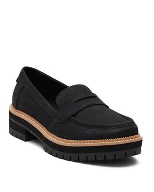 Women Loafers Toms Cara Blk/Blk Leather Wm Cara Drcas 10020224 black 