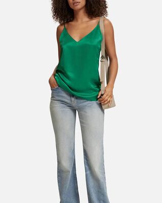 Scotch & Soda - Jersey Tank With Woven Front 