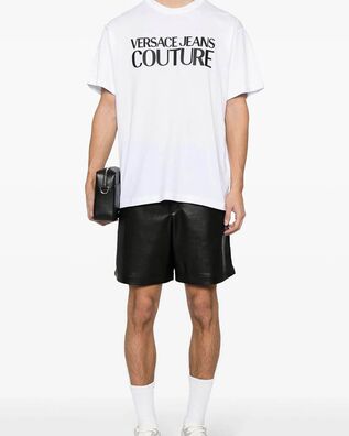 Men T-Shirt Versace Jeans Couture  76Up601 R Logo Color Pt   76GAHG01CJ00G 003 white