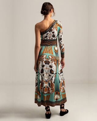 Peace And Chaos - Arabesque One Shoulder Maxi Dress 