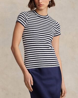 Γυναικεία Κοντομάνικη Μπλούζα Polo Ralph Lauren - Rb Ss Strp T-Short Sleeve-T-Shirt 211891520001 410