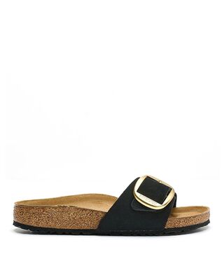 Birkenstock - Leather Madrid Big Buckle Lenb Black 35 - 43 Narrow Seasonal