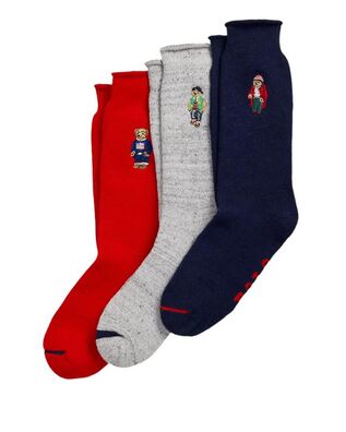 Unisex Set Δώρου Κάλτσες Polo Ralph Lauren 3 Ζευγάρια - Bears Gft Bx-Crew