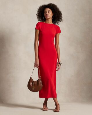 Γυναικείο Κοντομάνικο Φόρεμα Polo Ralph Lauren - Cp Slv Js Cocktail