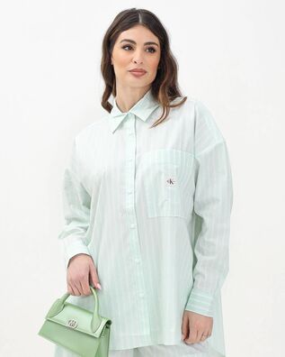 Γυναικείο Μακρυμάνικο Oversized Πουκάμισο Calvin Klein - Summer Poplin