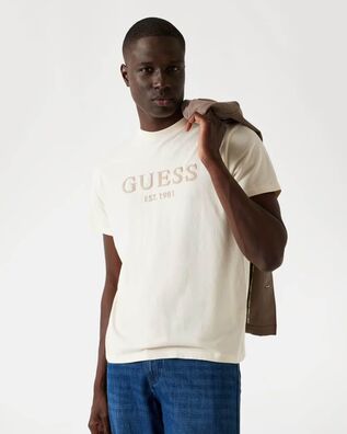 Ανδρική Κοντομάνικη Μπλούζα Guess - Ss Cn Guess Box Logo