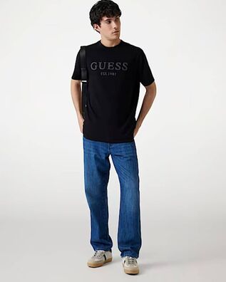 Guess - Ss Cn Guess Box Logo Tee   