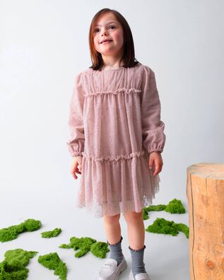 Παιδικό Μακρυμάνικο Φόρεμα Mayoral - Tulle printed