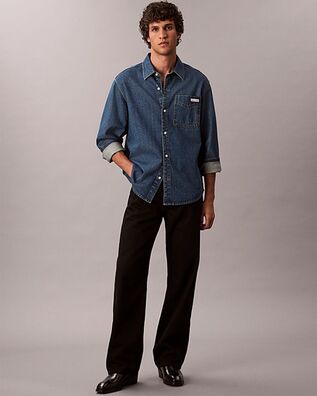 Ανδρικό Μακρυμάνικο Πουκάμισο Calvin Klein - Classic Harbour Blue