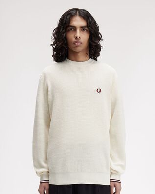 Ανδρική Μακρυμάνικη Μπλούζα Fred Perry - Waffle Stitch