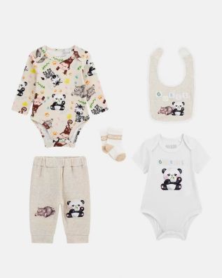 Βρεφικό Set Guess - Set Bib+Socks+Bodies+Pants