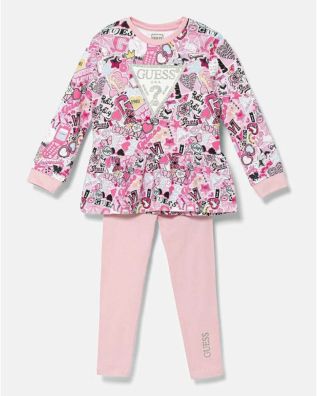 Παιδικό Σετ Guess - Ls Active Top+Leggings