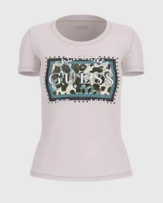 Γυναικεία Κοντομάνικη Μπλούζα Guess - Cn Ss  Animalier Print