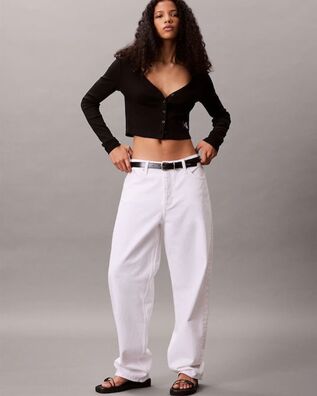 Γυναικεία Μακρυμάνικη Μπλούζα Calvin Klein - A-Ls Wvn Lbl 2X2