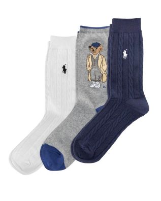 Γυναικείες Κάλτσες Polo Ralph Lauren - Fa Bear Gtbx-Crew Sock-3 Pack