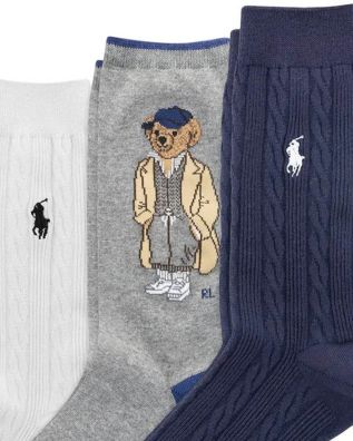 Γυναικείες Κάλτσες Polo Ralph Lauren - Fa Bear Gtbx-Crew Sock-3 Pack
