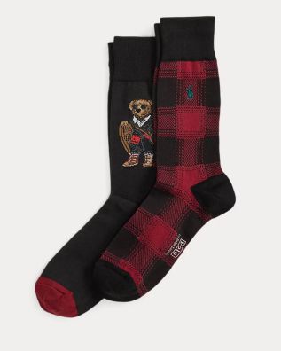 Polo Ralph Lauren - Holiday Bear-Crew Sock-2 Pack