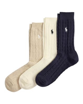 Ανδρικές κάλτσες Polo Ralph Lauren - Classic Cbl-Crew Sock-3 Pack