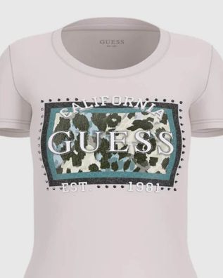 Γυναικεία Κοντομάνικη Μπλούζα Guess - Cn Ss  Animalier Print