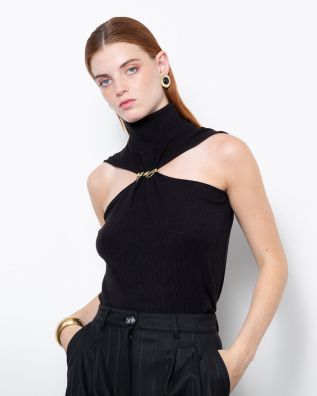 Γυναικείο Halter Top Mallory The label - Whiskey moon Off Shoulder Turtleneck With Mallory Pin