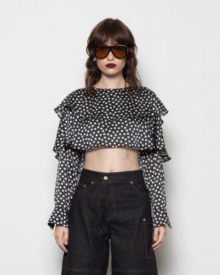 Γυναικεία Μακρυμάνικη Crop Μπλούζα Mallory The label - Bo