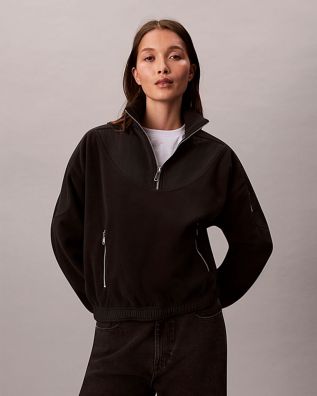 Γυναικεία Μακρυμάνικη Μπλούζα Calvin Klein - 1/4 Zip Mixed Media Polar Fleece