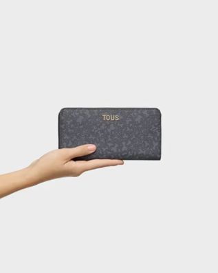 Tous - Billetera M. Kaos Mini Lines Gris Oscuro