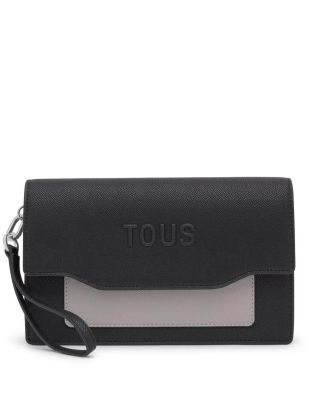 Tous - Clutch Audree Saffiano Negro-Gris 