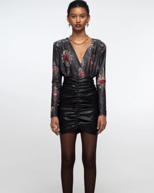 Peace And Chaos - Ebony Mini Skirt