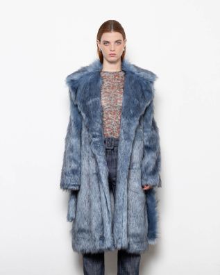 Mallory The label - Cloud Long Faux Fur Coat  