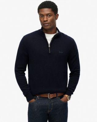 Ανδρική Μακρυμάνικη Μπλούζα Superdry - D3 Stud Wool Blend Half Zip