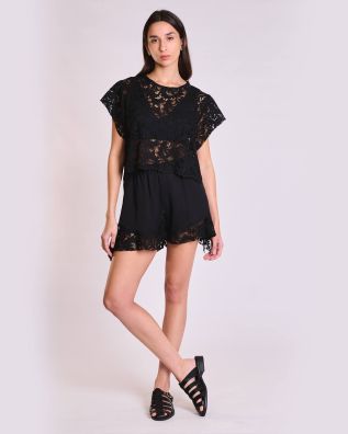 Γυναικεία Κοντομάνικη Μπλούζα Collectiva Noir - Misty