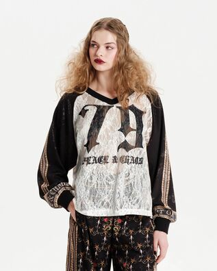 Peace And Chaos - Γυναικεία Κοντομάνικη Μπλούζα Temptation Lace