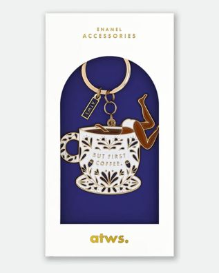 Atws - But First Coffee Keychain