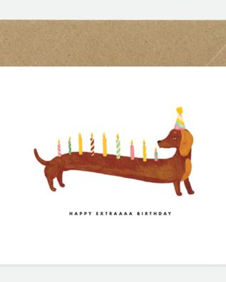 Atws - Dachshunds Extra Birthday Greeting Card